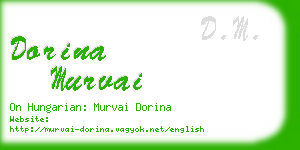 dorina murvai business card